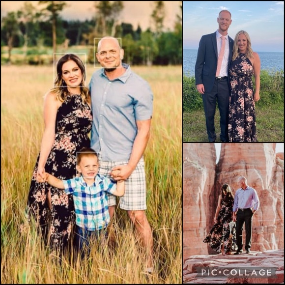 Lulu’s Floral High Neck Halter Slit Leg Maxi Dress - Picture 4 of 13